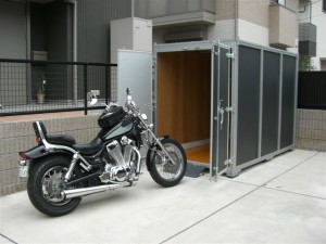 バイク倉庫　バイク車庫　ガレージ設置写真_2